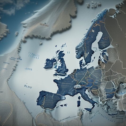 A stylized map of Europe with subtle, interconnected gears and cogs in the background, symbolizing the intricate workings of parallel trade, set against a muted blue-gray tone.