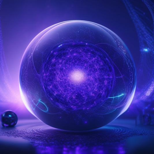 A futuristic, glowing orb surrounded by swirling threads of light, connecting various devices and screens, with a subtle gradient of blues and purples, conveying innovation and discovery.