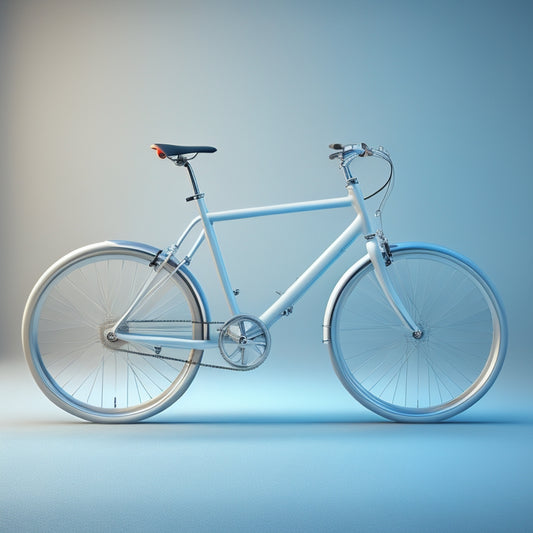 A sleek, silver bicycle rack with sturdy, curved arms and a robust base, set against a clean, white background, with a faint American flag pattern subtly integrated into the design.