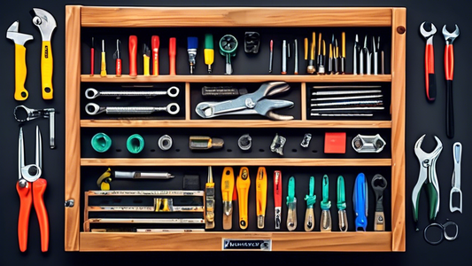 Create an image of a perfectly organized tool chest with labeled compartments for different tools, ensuring maximum efficiency and easy access. The tools should be neatly arranged, with each one visibly labeled to showcase an organized and efficient 