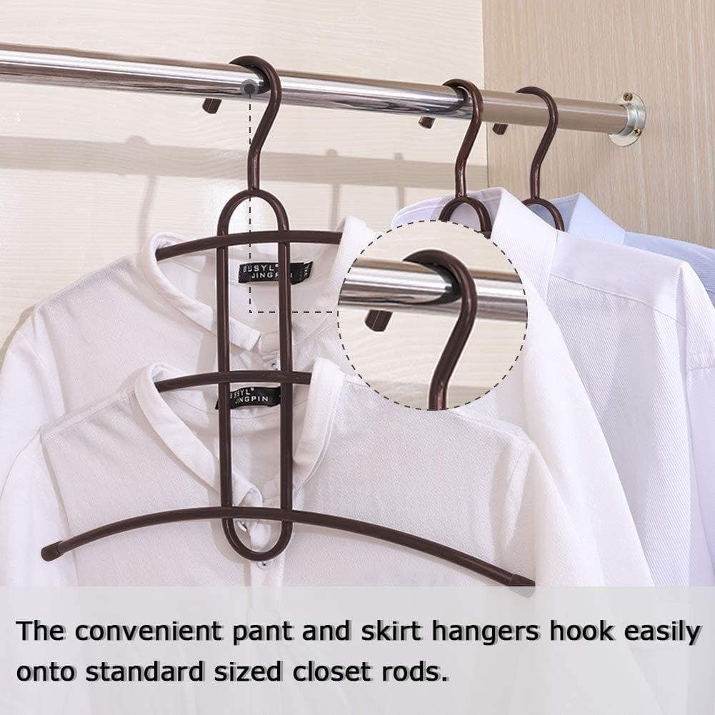 Best seller  upra shirt hangers space saving plastic 5 pack durable multi functional non slip clothes hangers closet organizers for coats jackets pants dress scarf dorm room apartment essentials