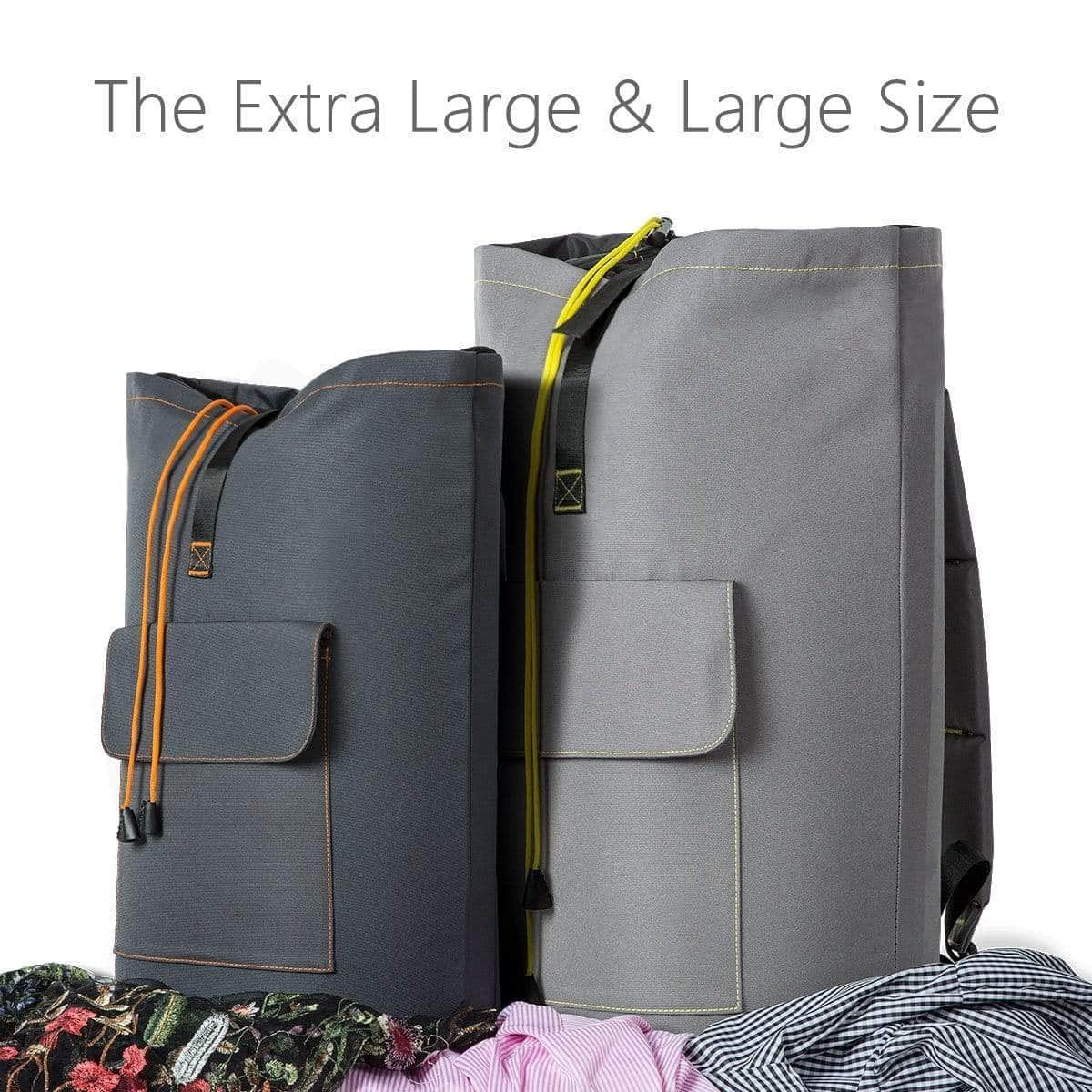 Best wowlive extra large laundry bag laundry backpack hanging laundry hamper adjustable shoulder straps camping bag waterproof durable travel collage apartment dorm sports dark grey